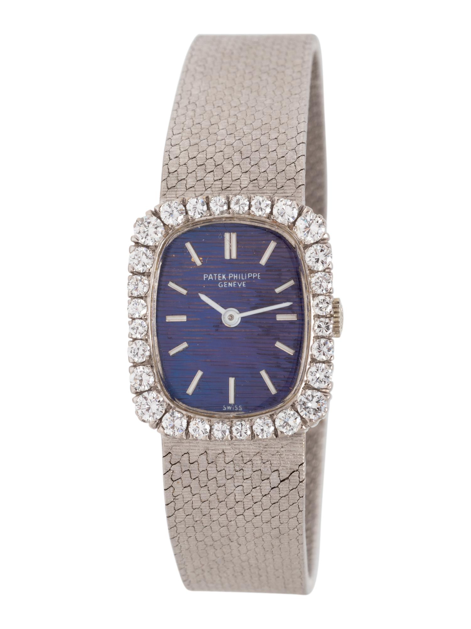 PATEK PHILIPPE, REF. 4102/1 18K WHITE GOLD AND DIAMOND 'ELLIPSE LADY' WRISTWATCH