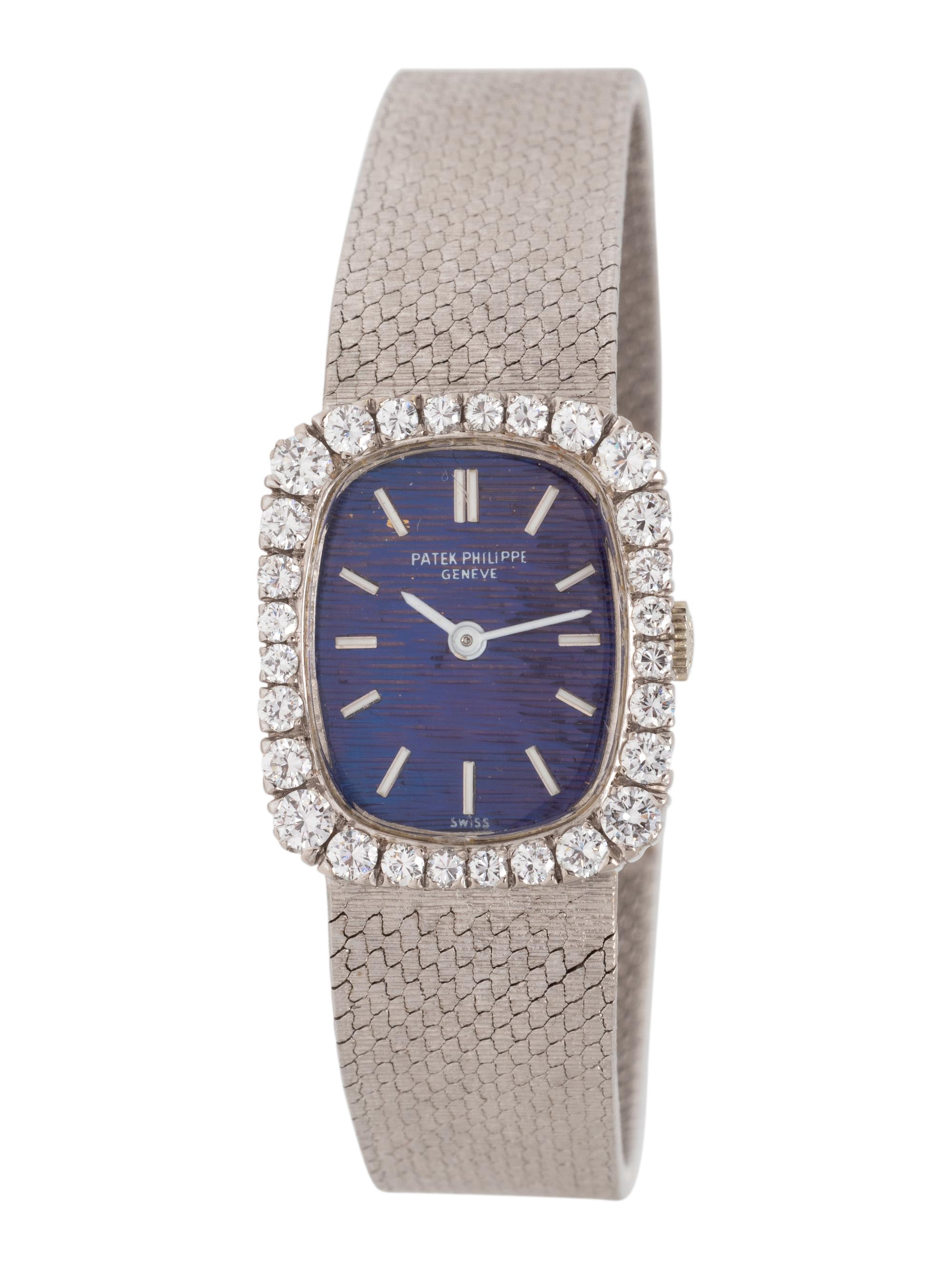 PATEK PHILIPPE, REF. 4102/1 18K WHITE GOLD AND DIAMOND 'ELLIPSE LADY' WRISTWATCH