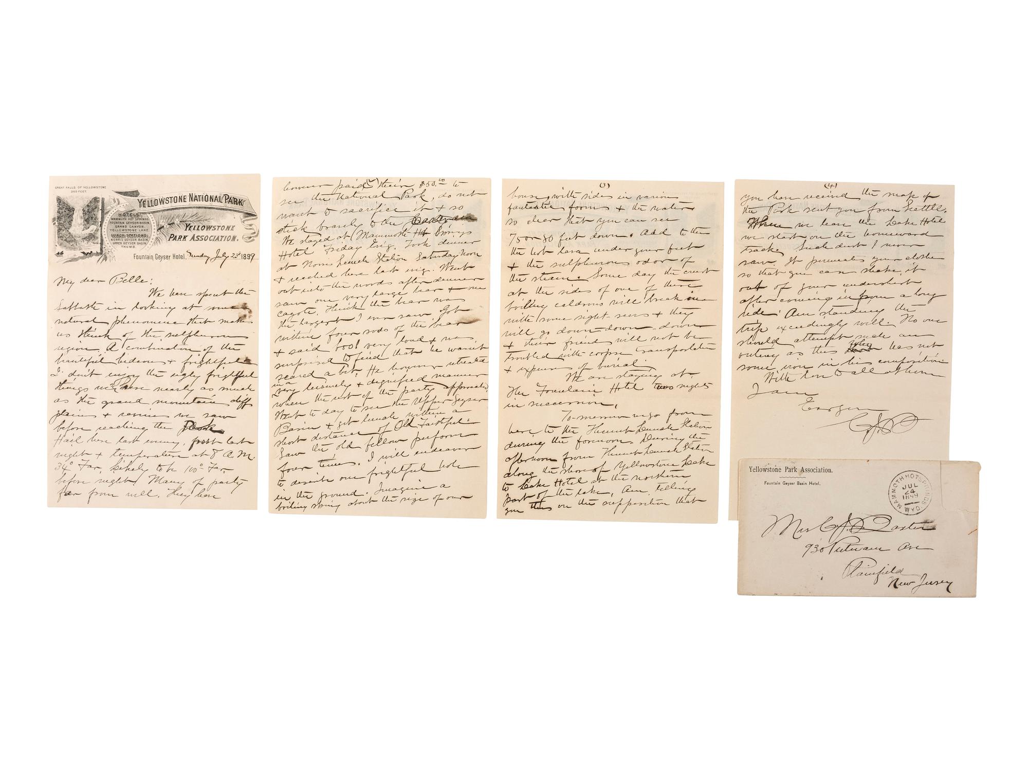 [WESTERN AMERICANA]. Manuscript archive of letters written by Civil War veteran Charles John Baxter (1842-1911), many with descriptions of western travel.