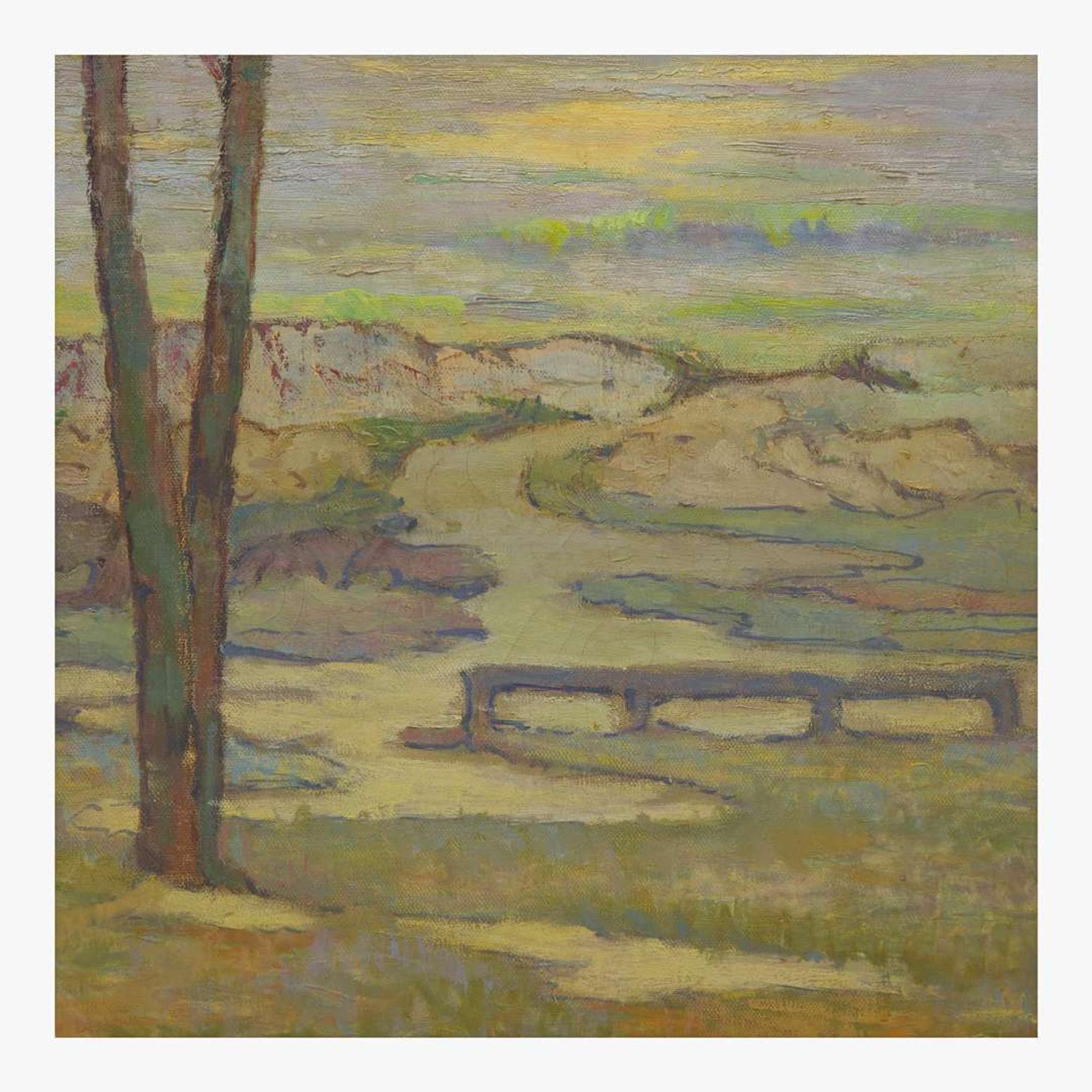 Calthea Campbell Vivian (American, 1857-1943) Cypresses, Pacific Grove, California (Three-Panel Screen)