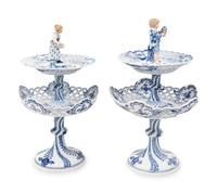 A Pair of Meissen Porcelain Dessert Stands