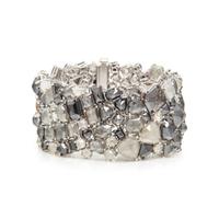 WHITE GOLD AND COLORED DIAMOND BRACELET