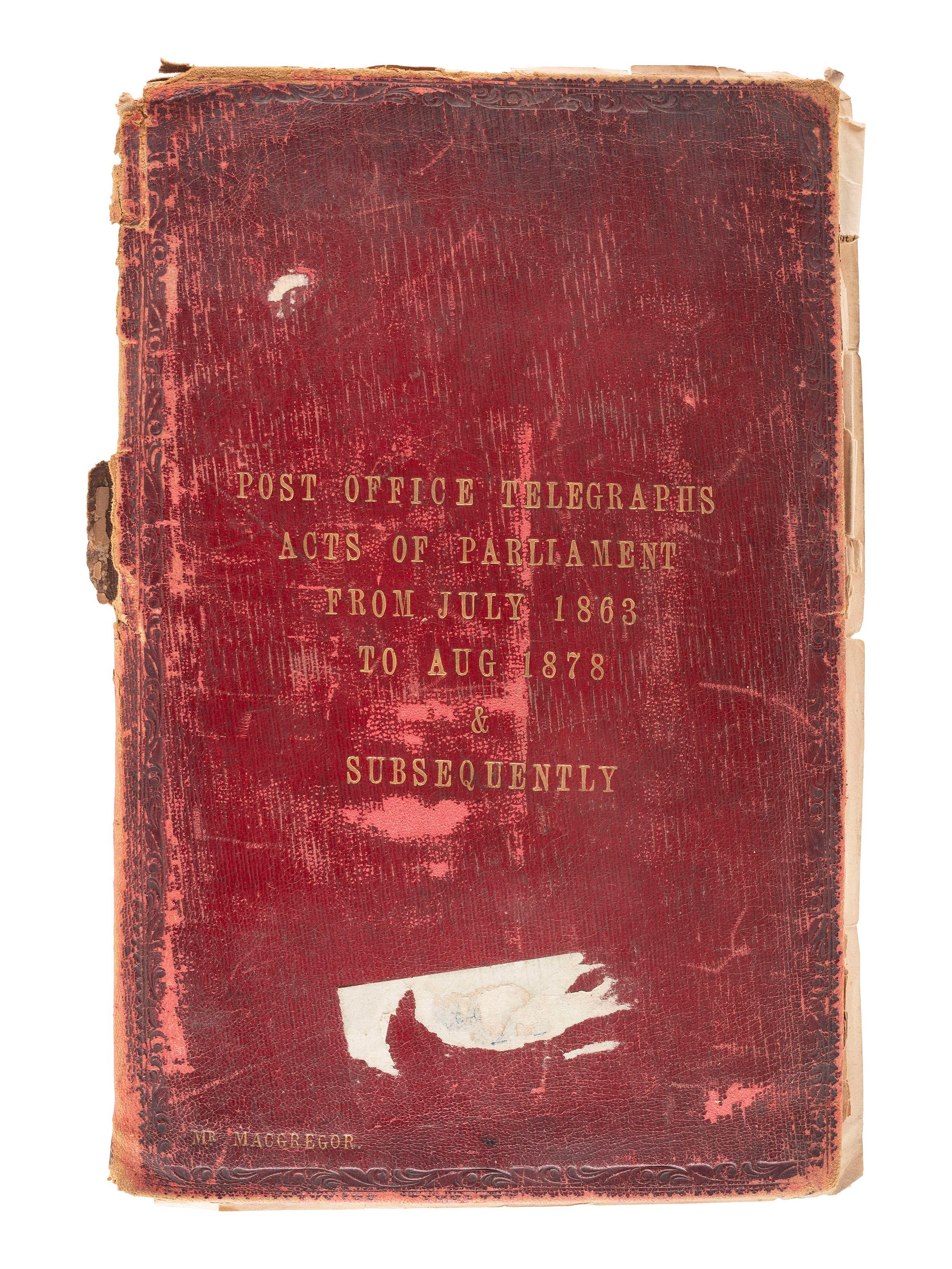 [SCIENCE & TECHNOLOGY]. A group of 2 telegraphy-related items, comprising: