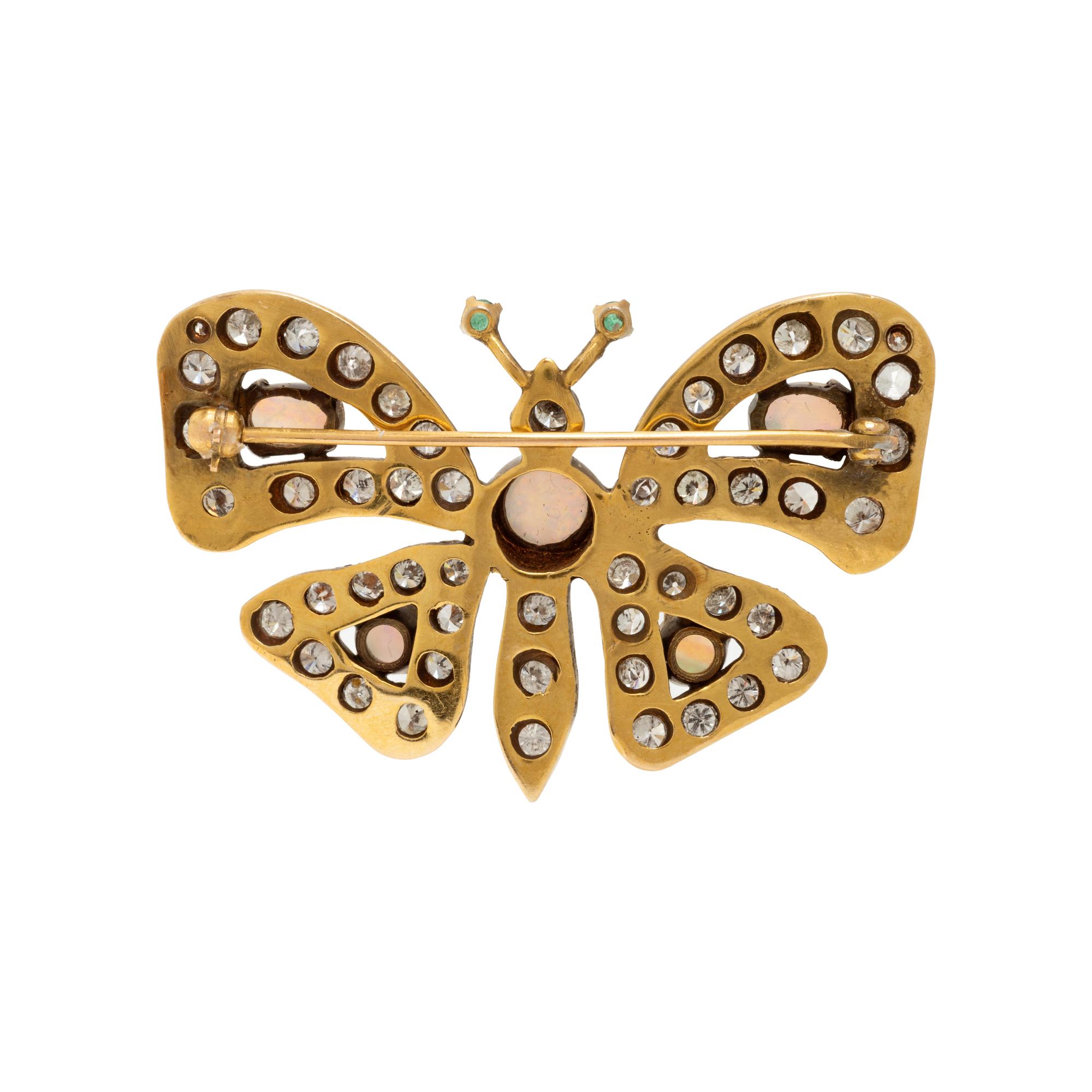 Opal and Yellow Gold Brooch and Bracelet