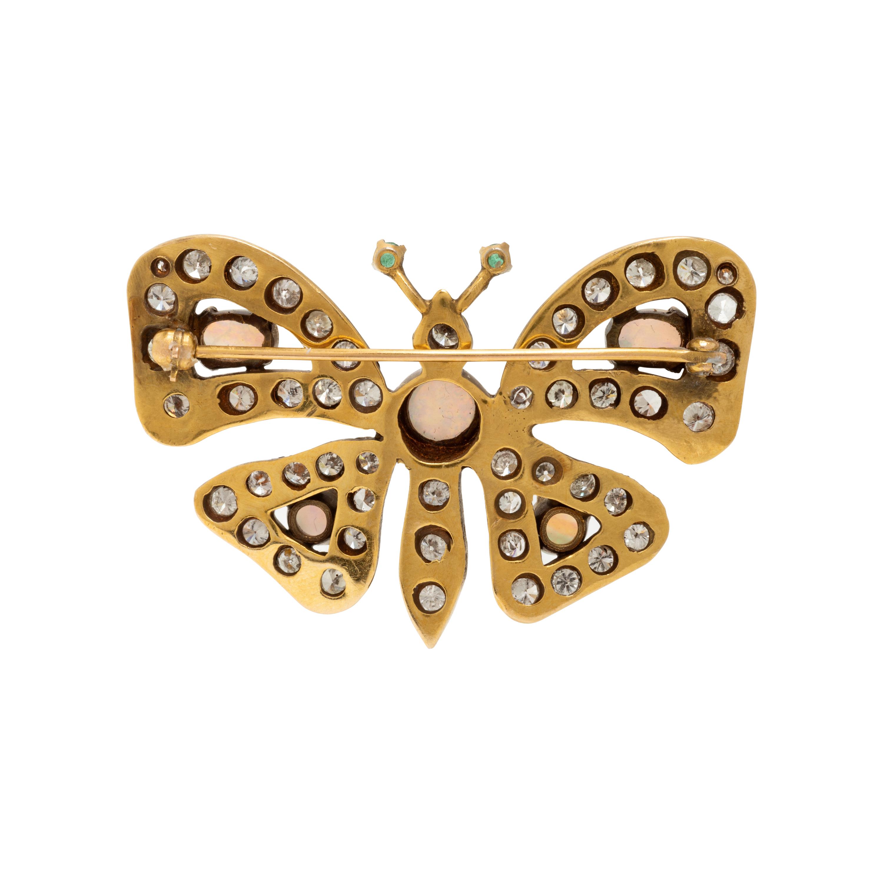 Opal and Yellow Gold Brooch and Bracelet