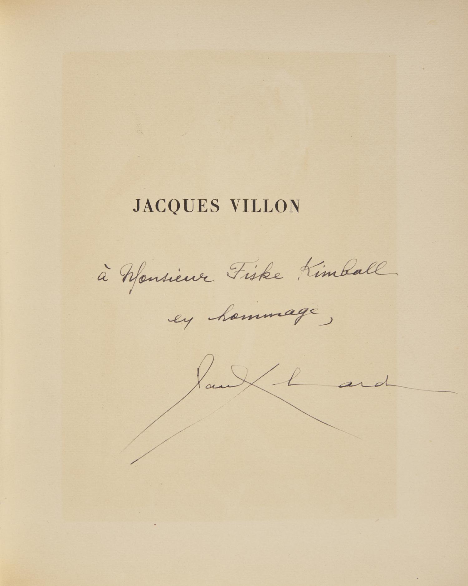 [Art] Eluard, Paul, and Rene-Jean. Jacques Villon ou L'Art Glorieux