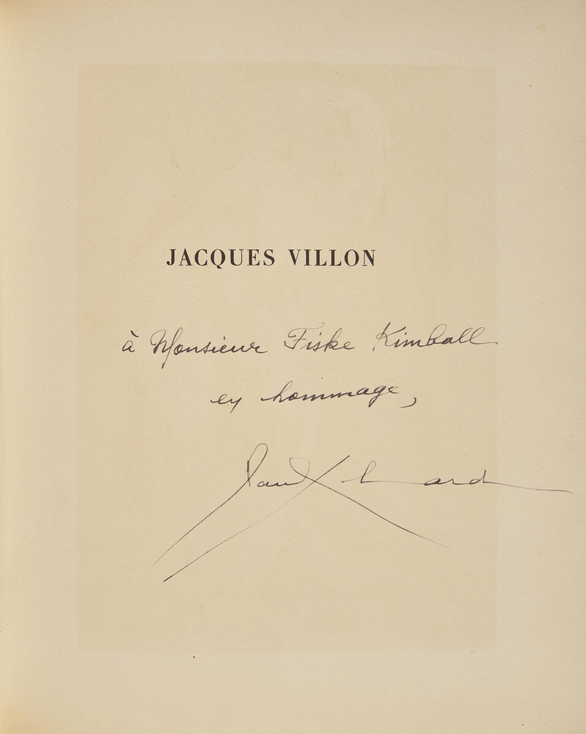 [Art] Eluard, Paul, and Rene-Jean. Jacques Villon ou L'Art Glorieux