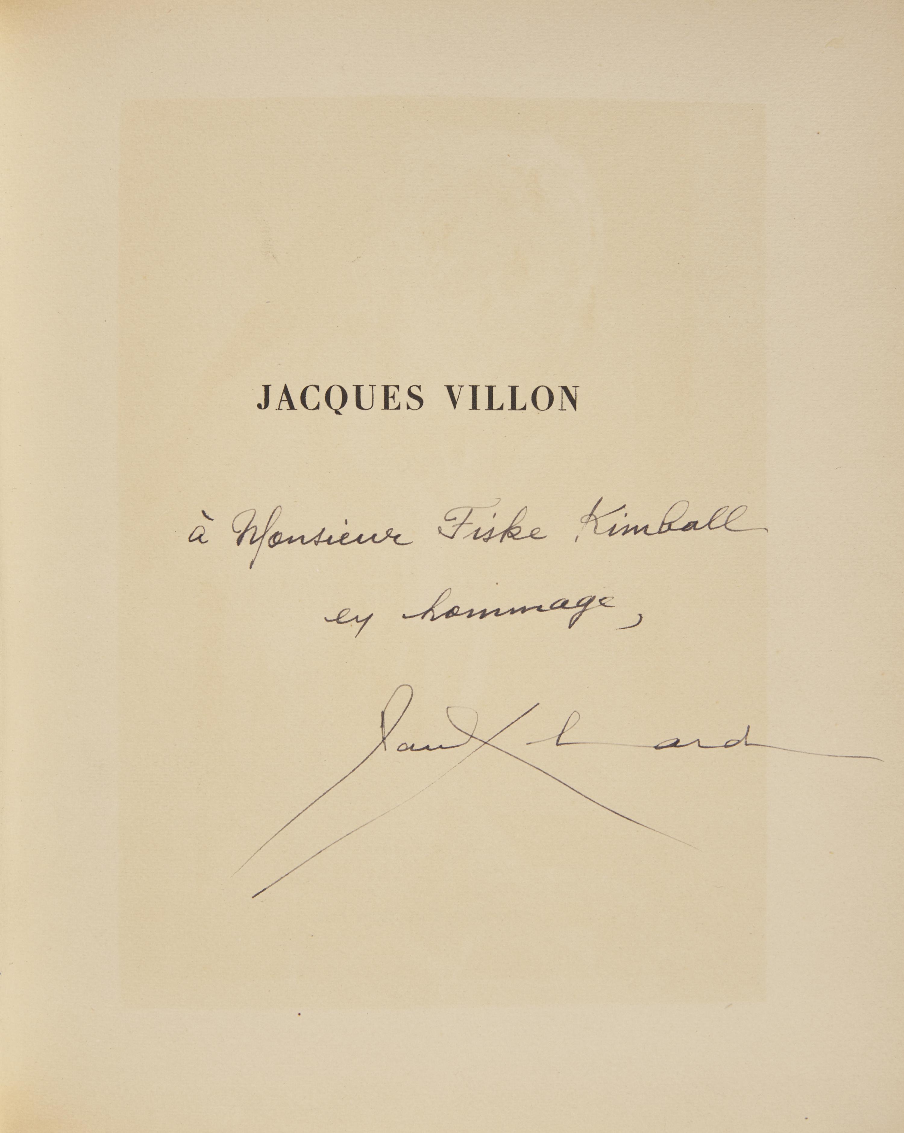[Art] Eluard, Paul, and Rene-Jean. Jacques Villon ou L'Art Glorieux