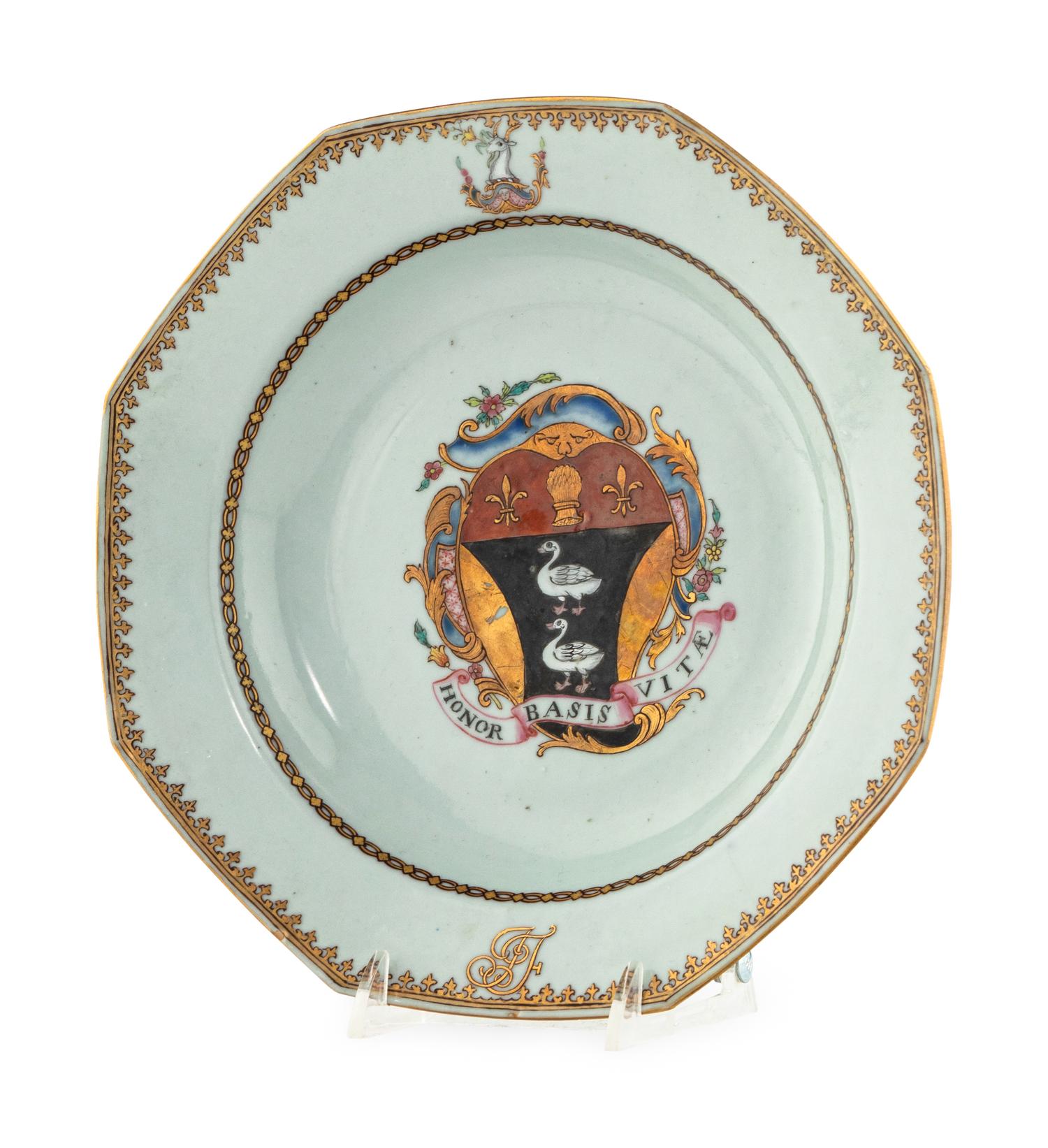 A Chinese Export Porcelain Armorial Plate