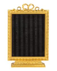 A French Gilt Bronze Pedestal Base Picture Frame Height 13 1/4 x width 8 3/4 inches. — EARLY 20TH CENTURY