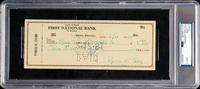 A Ty Cobb Signed Autograph Check (PSA 9 AUTO MINT)