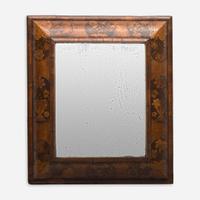A William & Mary Walnut and Fruitwood Marquetry Mirror late 17th century