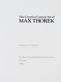 THOREK, MAX. Black and white photograph inscribed and signed ("Max Thorek" on mat.