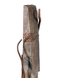 A Contemporary Stone and Rattan Sculpture