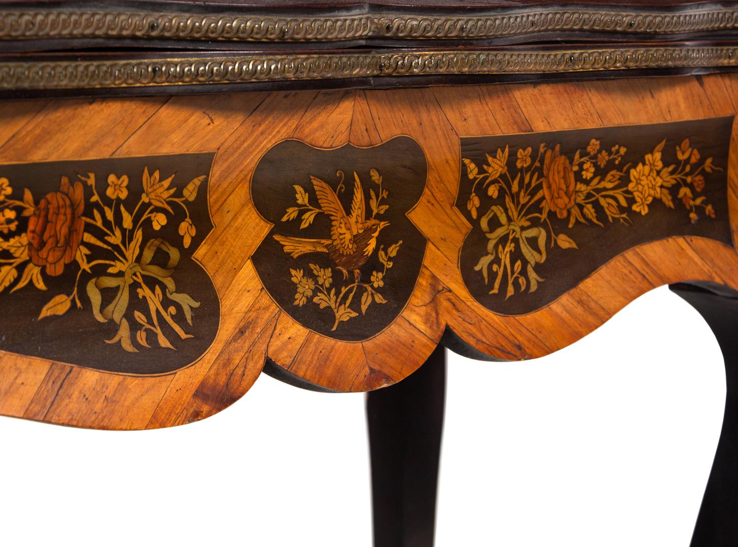 An Italian Marquetry Flip-Top Table