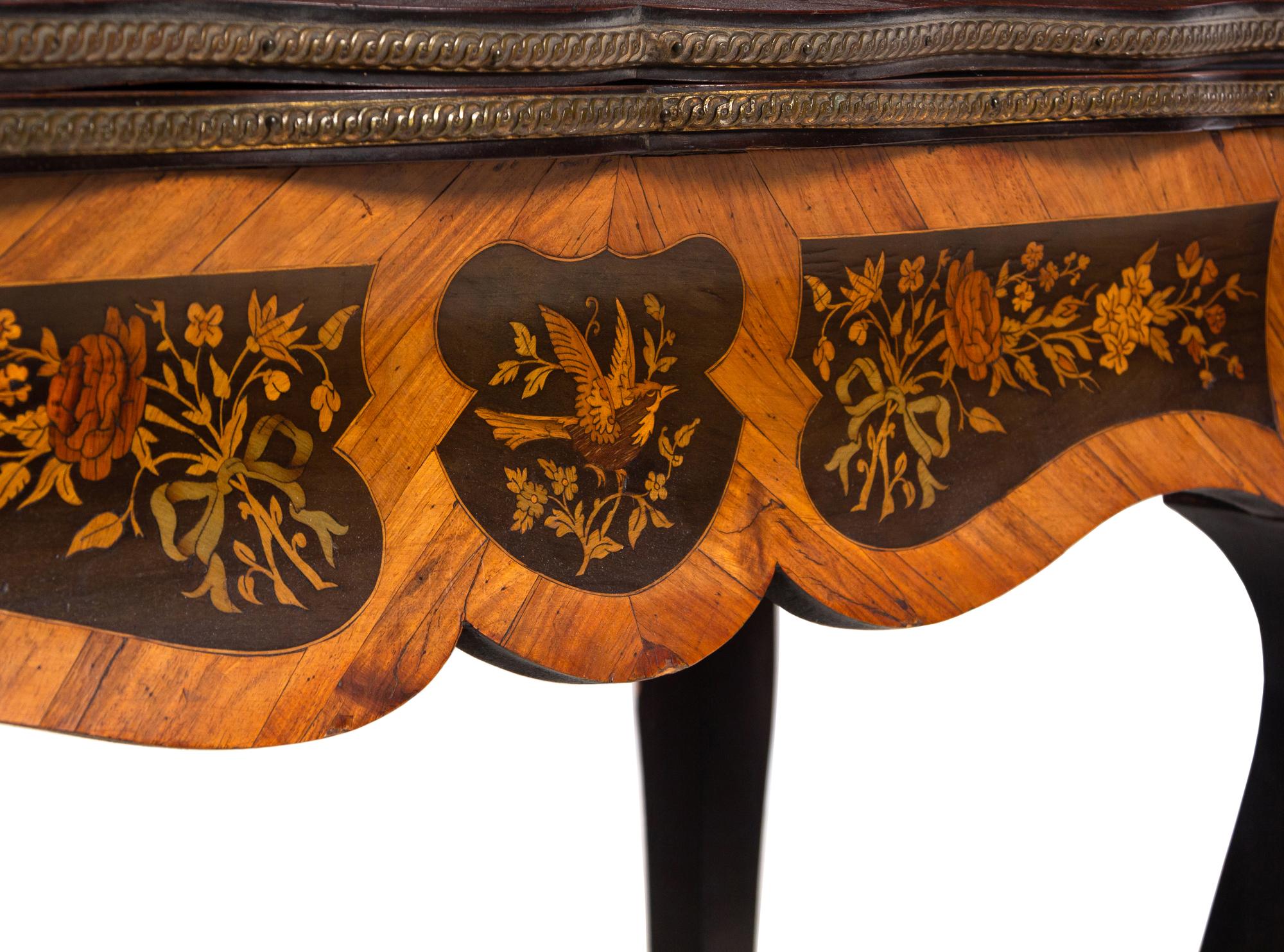 An Italian Marquetry Flip-Top Table