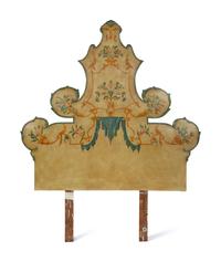 A Pair of Venetian Style Painted Headboards