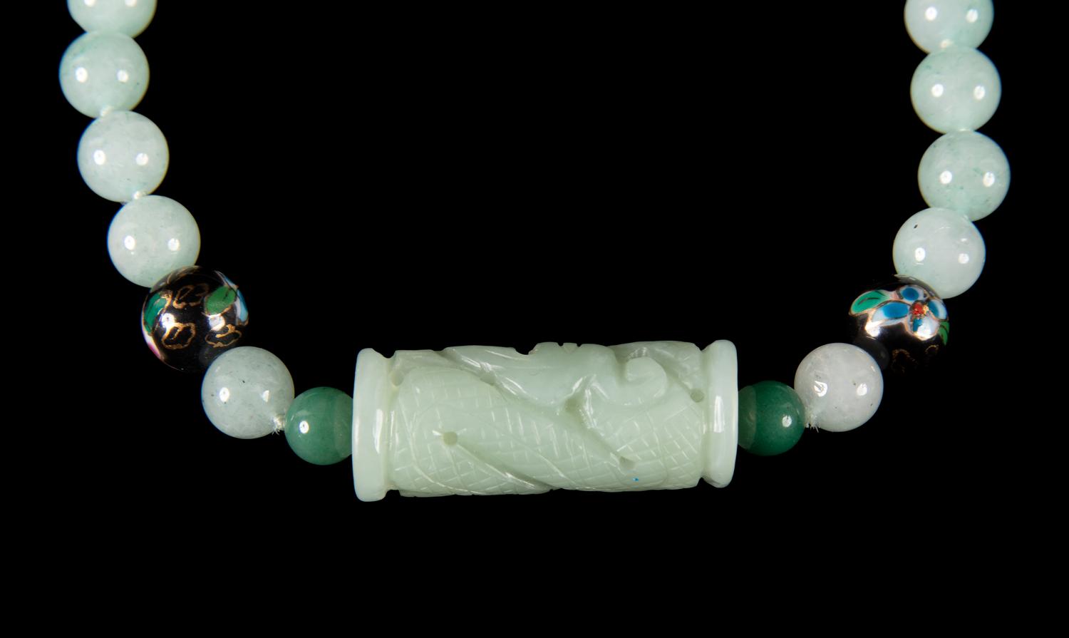 Three Chinese Hardstone Necklaces