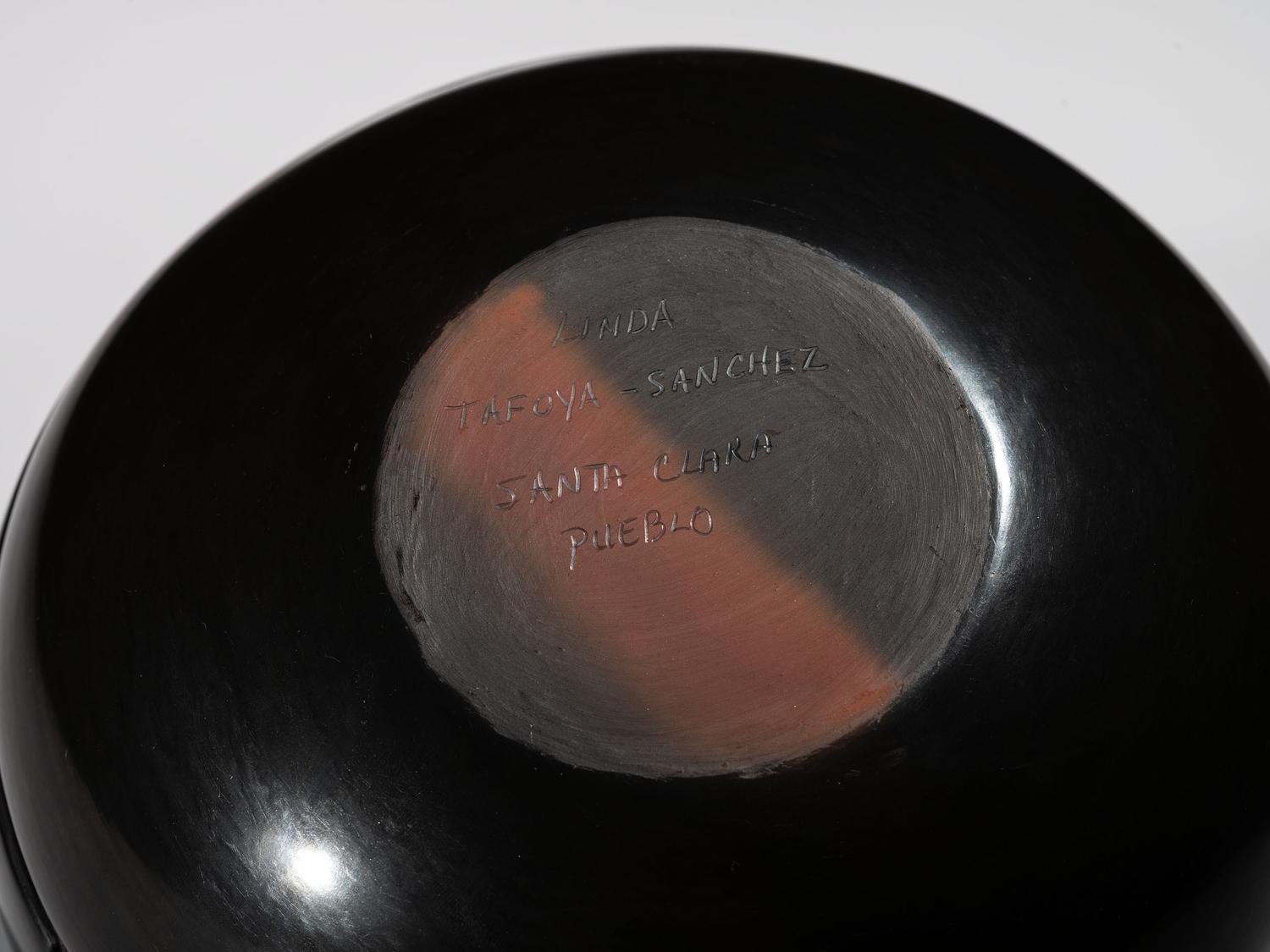 Carved Blackware Pottery Jar