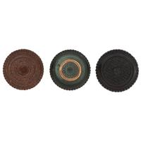 [EARLY PHOTOGRAPHY - UNION CASES]. A group of 3 "oreo" cases in assorted colors containing daguerreotypes, including: