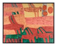 Untitled (Prehistoric Animals), Untitled (Prehistoric Animals), Untitled (Prehistoric Animals) and Untitled (Prehistoric Animals (four works)