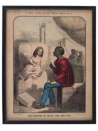 [THEATER]. STRONG, T.W., lithographer. Scenes from uncle Tom's Cabin No. 2. First Meeting of Uncle Tom and Eva.