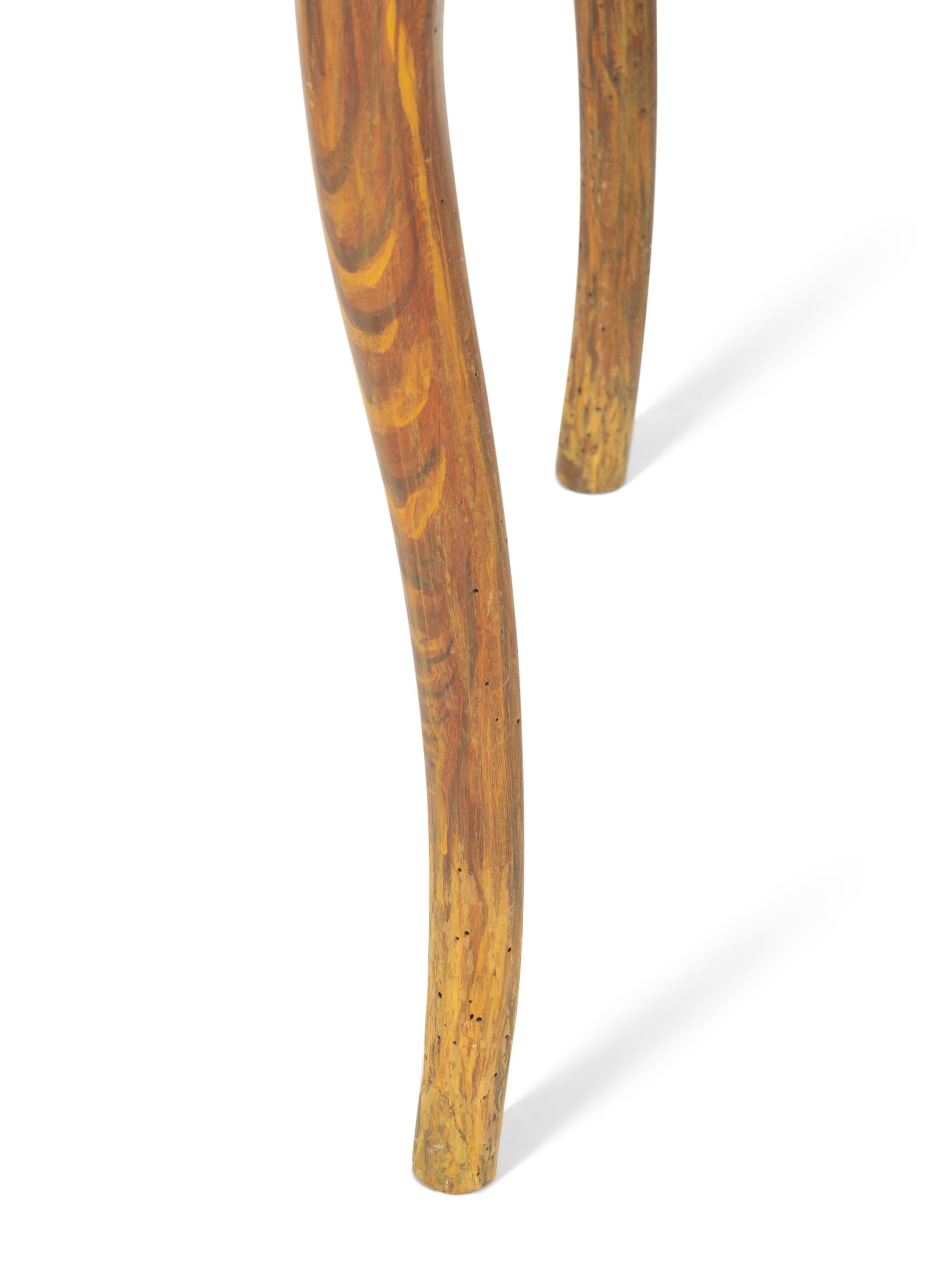 A Grain-Painted Trompe L'Oeil Side Table