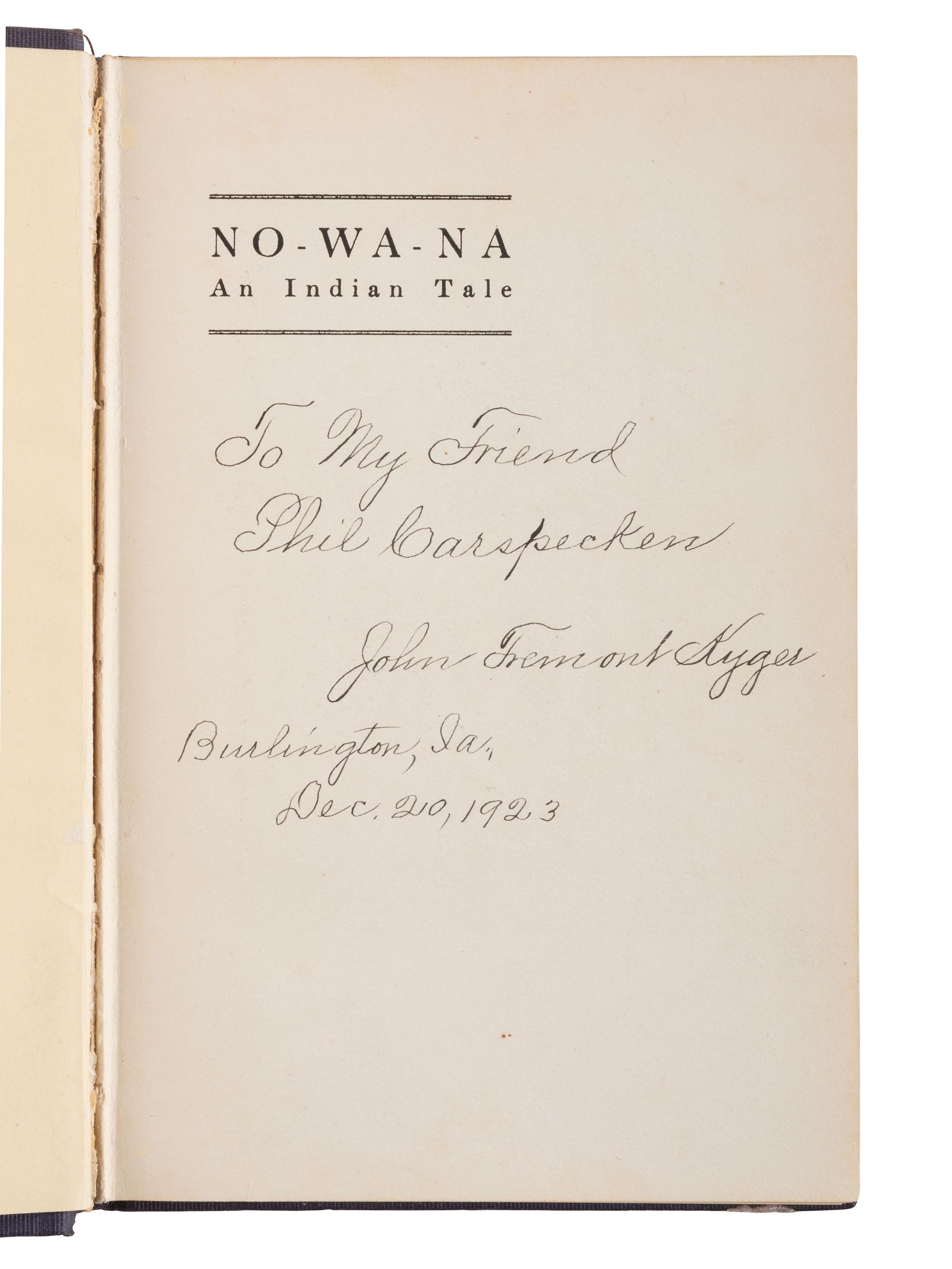 [BOOKS.] Group of 6 assorted titles, incl. No-Wa-Na and General John Sullivan's Indian Expedition .