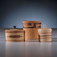 Attu, Makah, and Tlingit Miniature Baskets