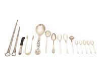 A Group of Georg Jensen and Other Silver Table Articles