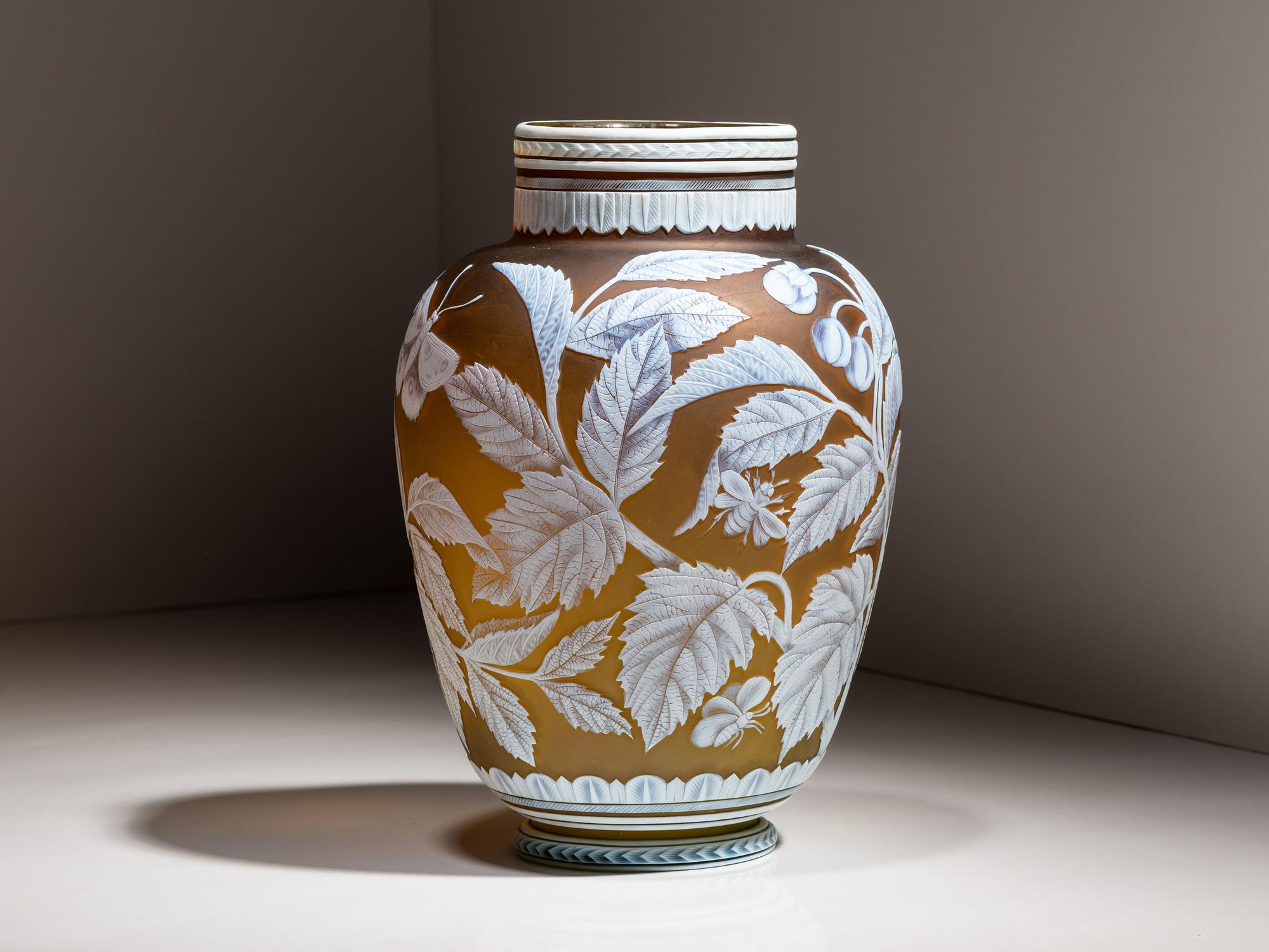 A Thomas Webb and Sons Cameo Glass Vase
