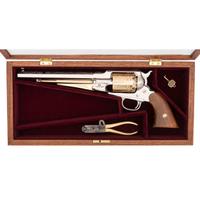 Cased Engraved & Plated Reproduction Remington New Model Army Percussion Revolver by Armi San Marco with Accessories