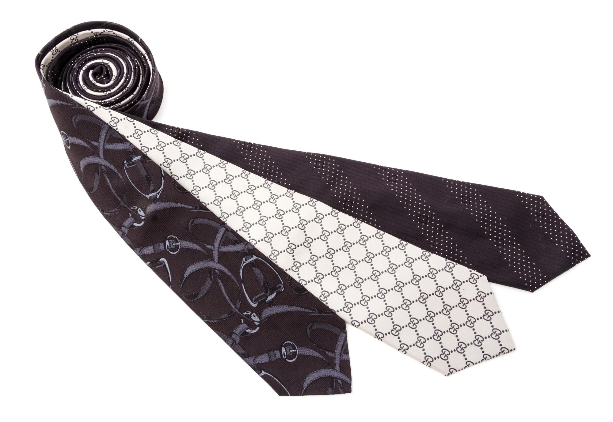 A Group of Three Gucci Neckties,