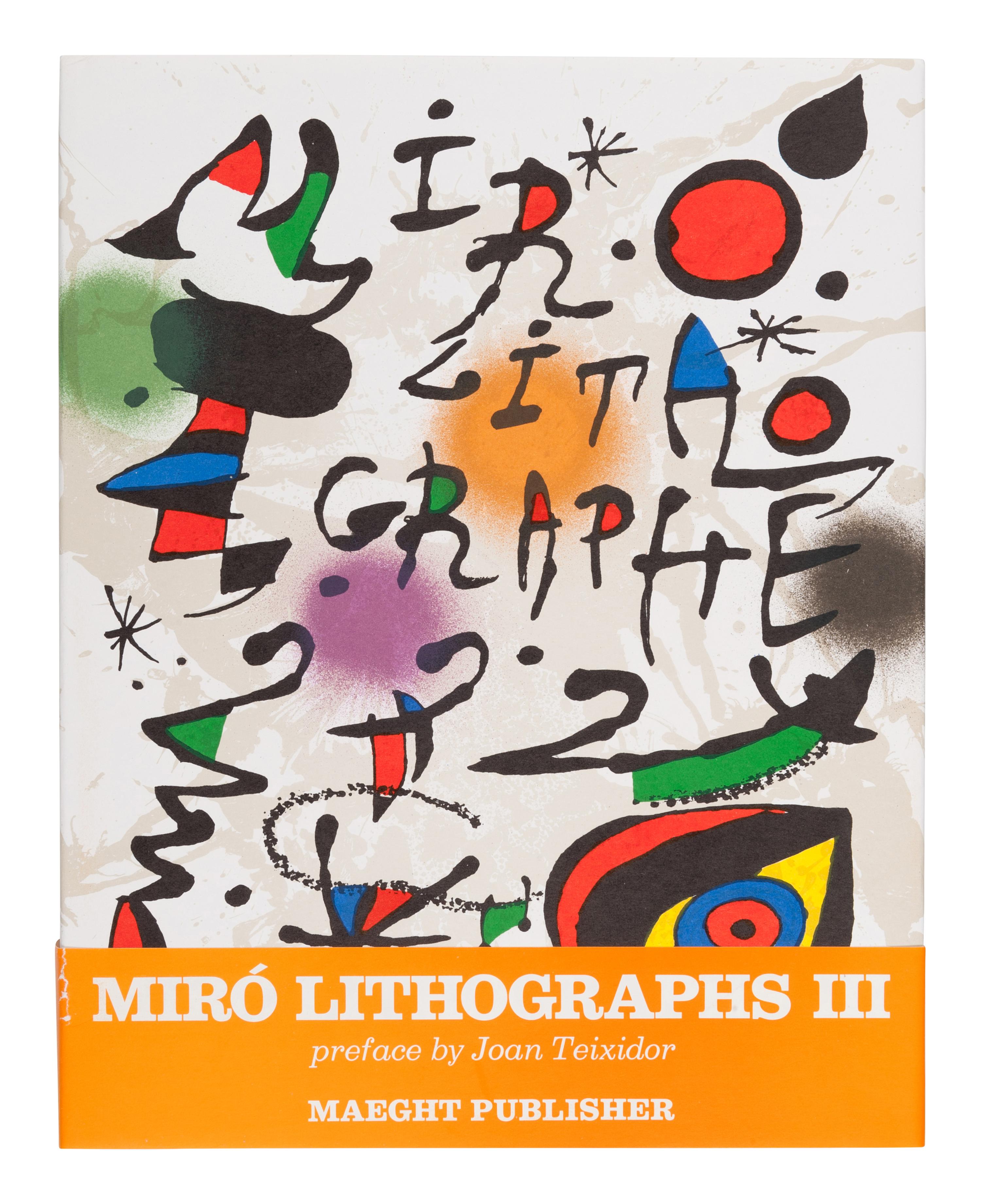 MIRÓ, Joan (1893-1974). Joan Miró. Lithographs. Vol.I: New York: Tudor Publishing Company, 1972 ; Vol.II: New York: Léon Amiel Publisher, 1975 ; Vol.III: Paris: Maeght Éditeur, 1977.