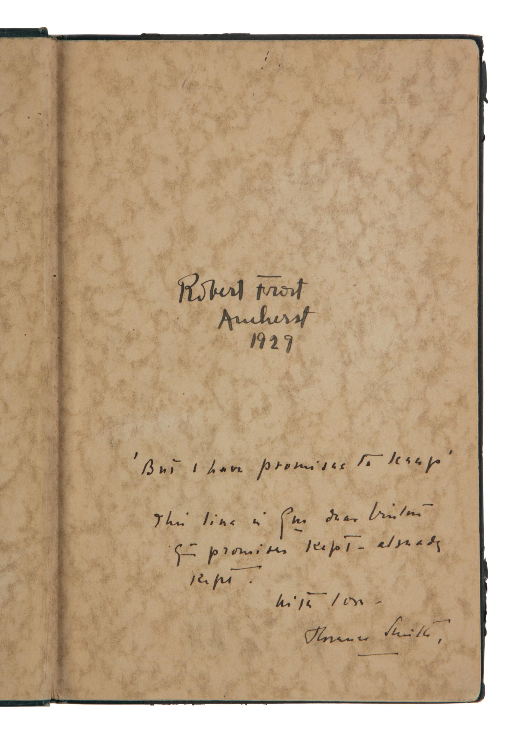 FROST, Robert (1874-1963). A group of 3 FIRST EDITIONS, comprising: