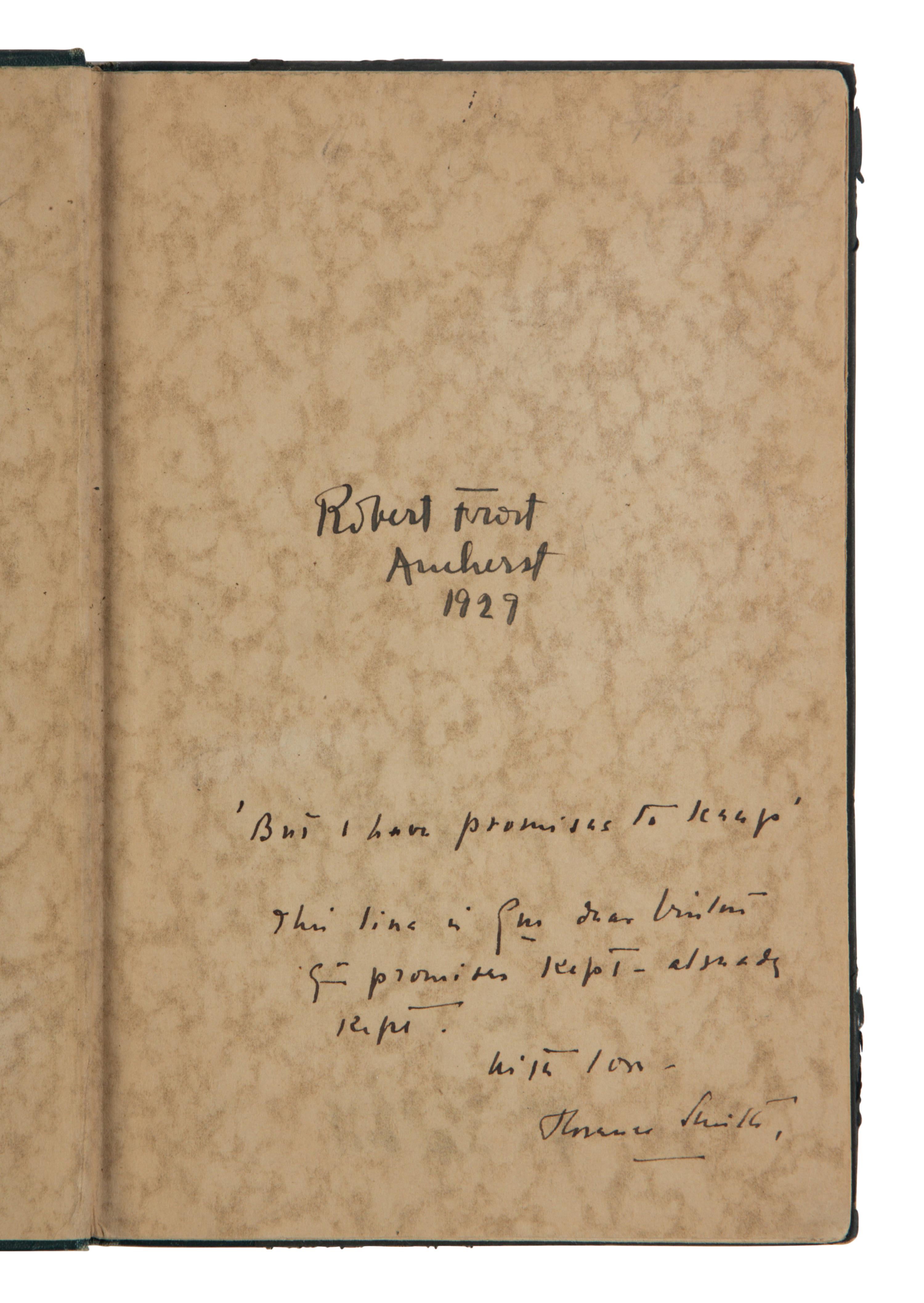 FROST, Robert (1874-1963). A group of 3 FIRST EDITIONS, comprising: