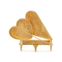 MOVADO, YELLOW GOLD PIANO BROOCH