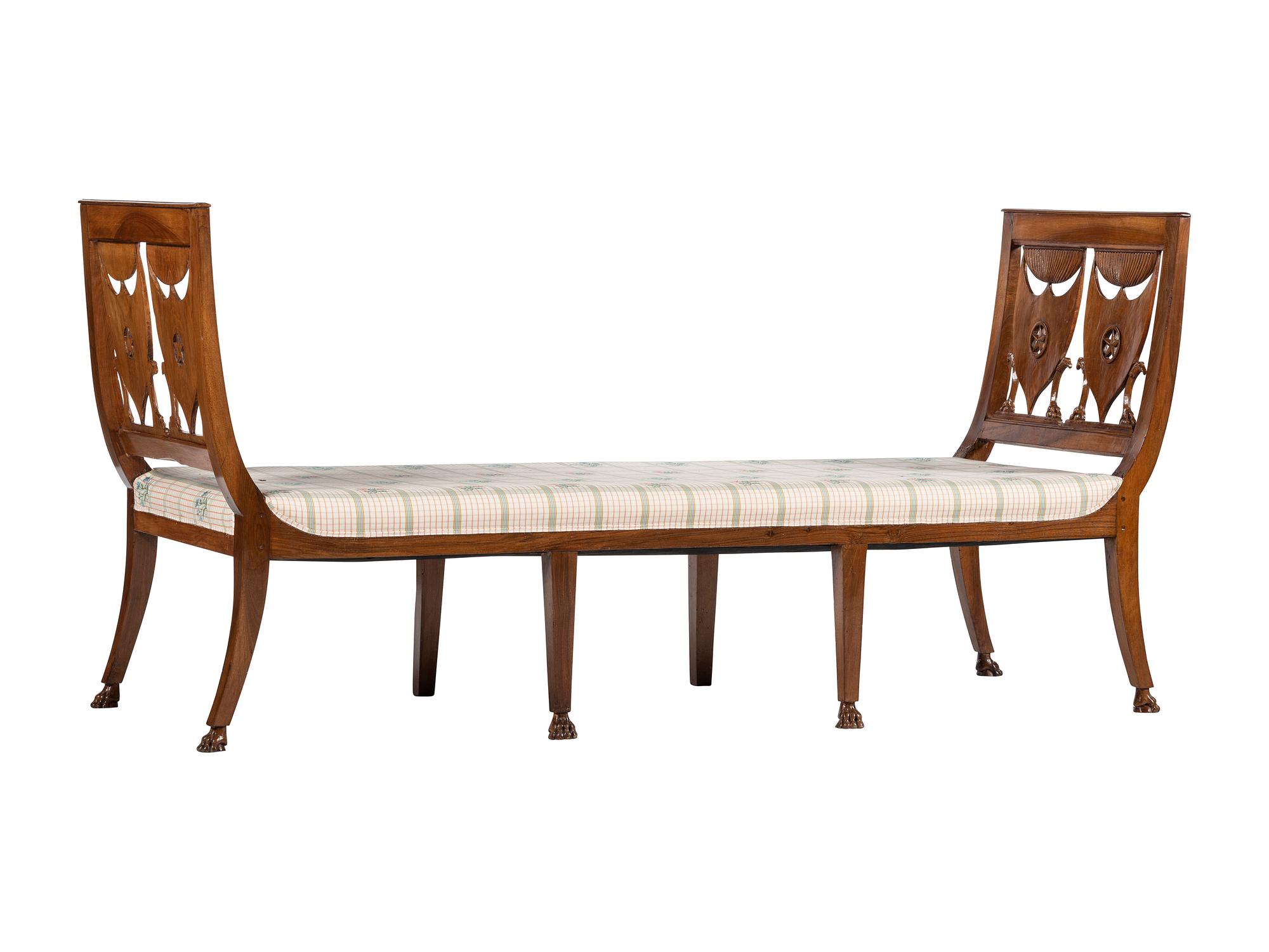 A Russian Neoclassical Style Chestnut Daybed