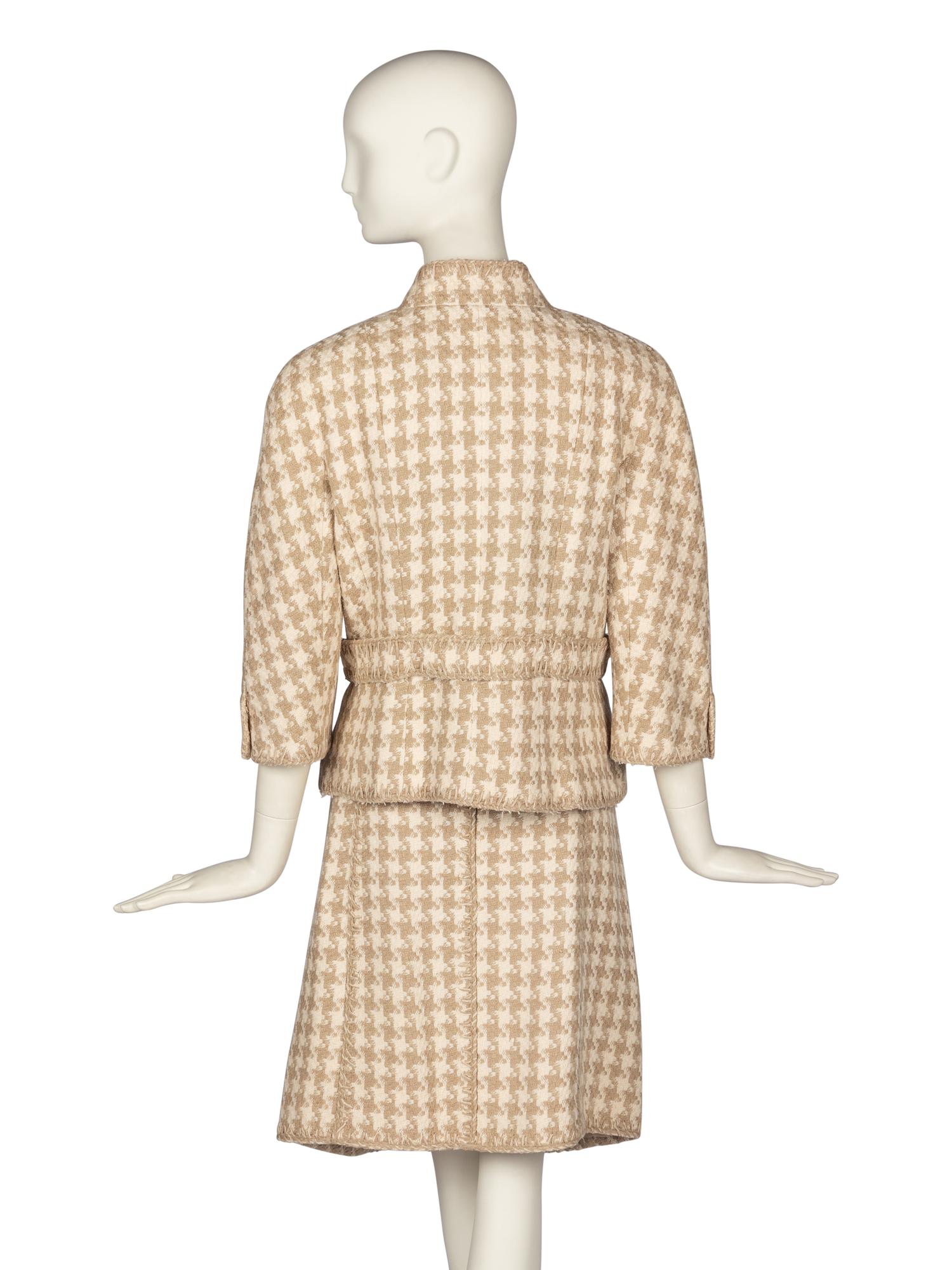 Chanel Houndstooth Skirt Suit