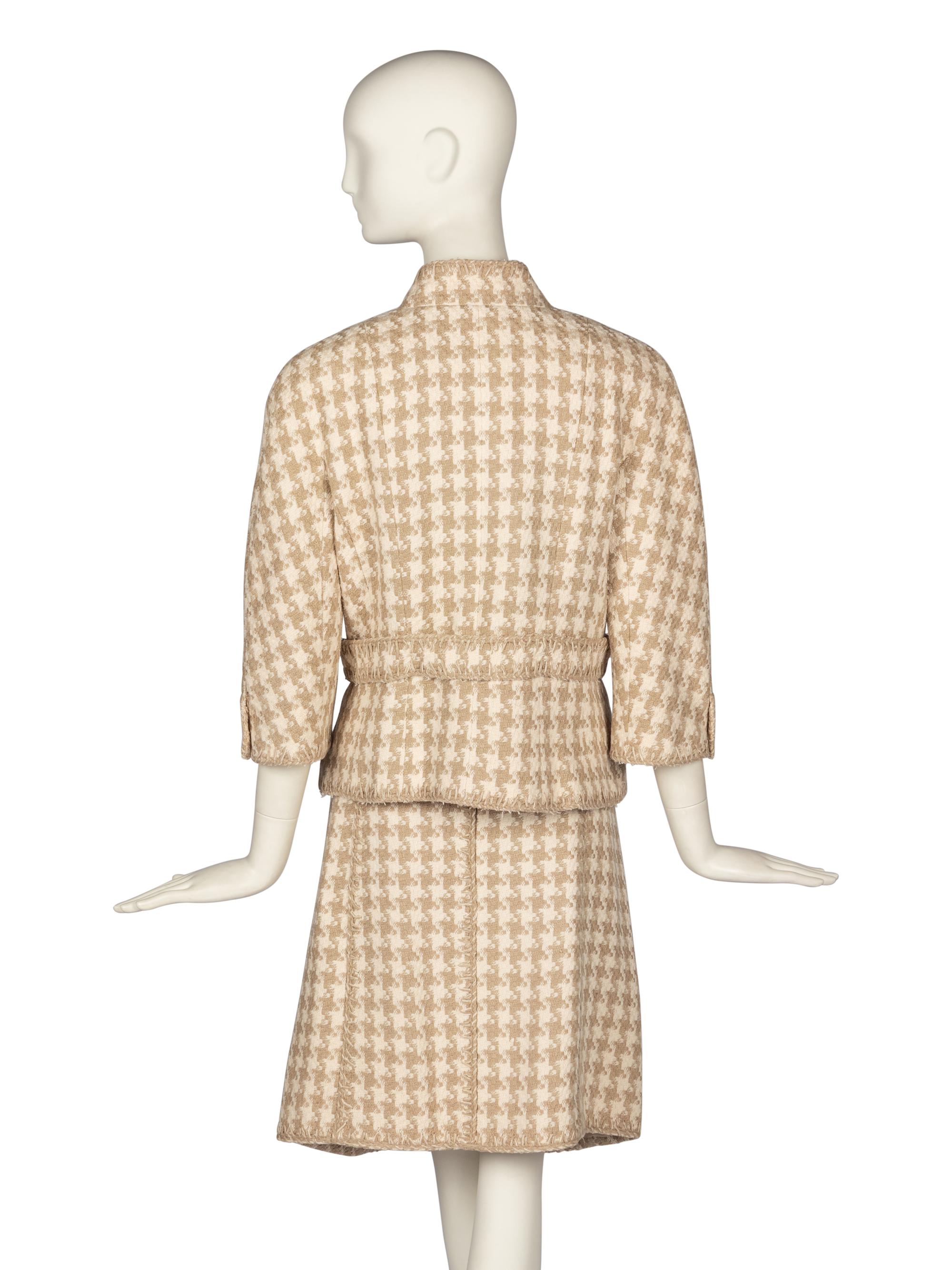 Chanel Houndstooth Skirt Suit