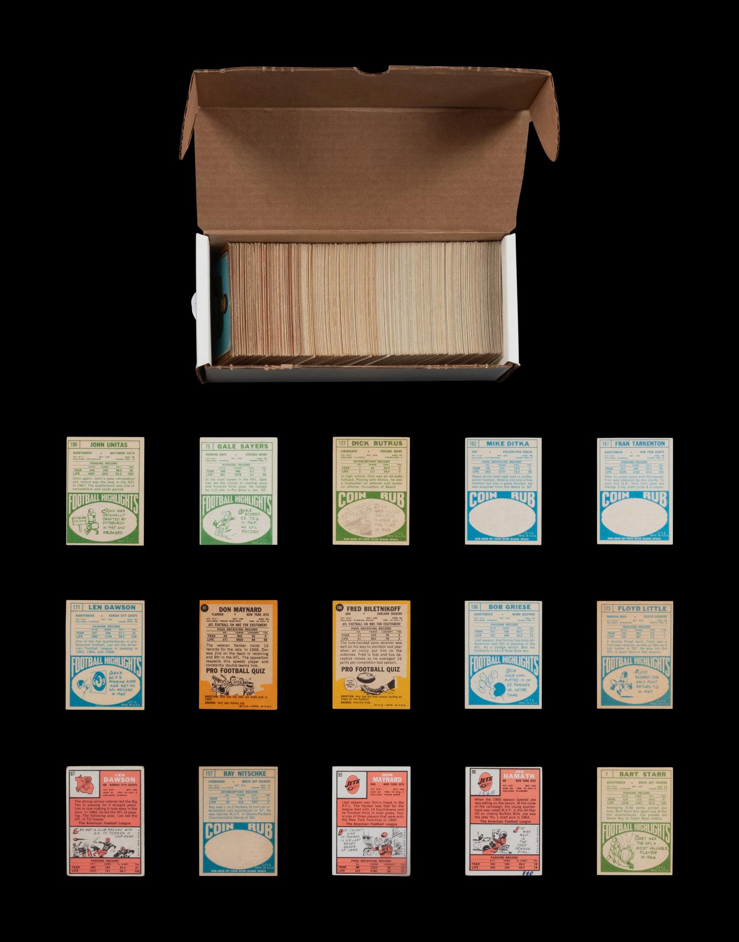 A Collection of Over 350 1966-68 Topps Football Cards