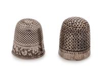 Two George III Silver Child's Thimbles