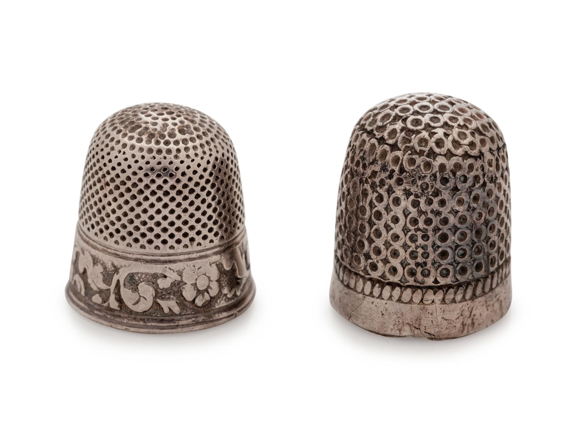 Two George III Silver Child's Thimbles