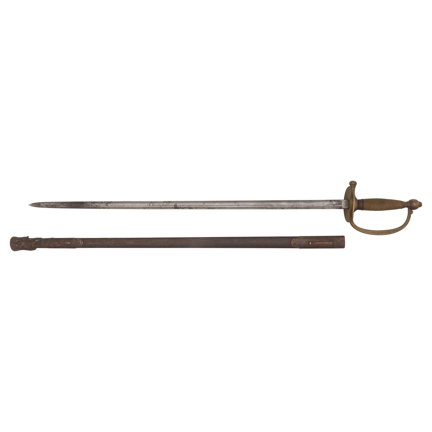 Collins & Company US Model 1840 NCO Sword with Etched Blade Reading S.C. Ward