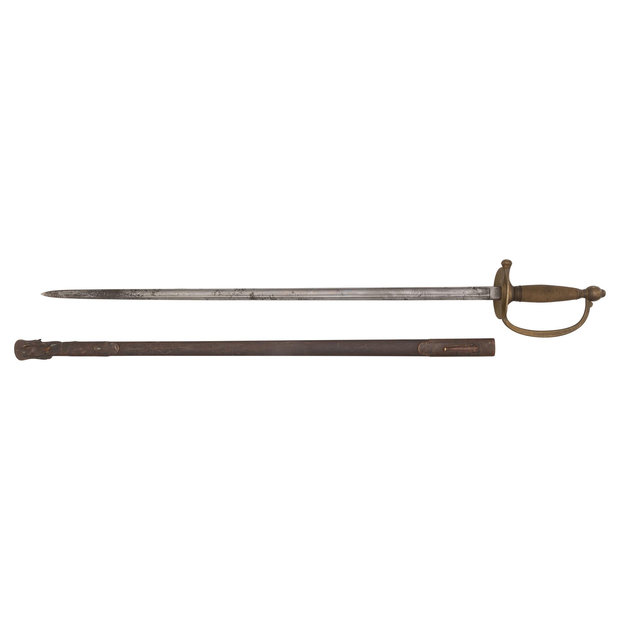 Collins & Company US Model 1840 NCO Sword with Etched Blade Reading S.C. Ward