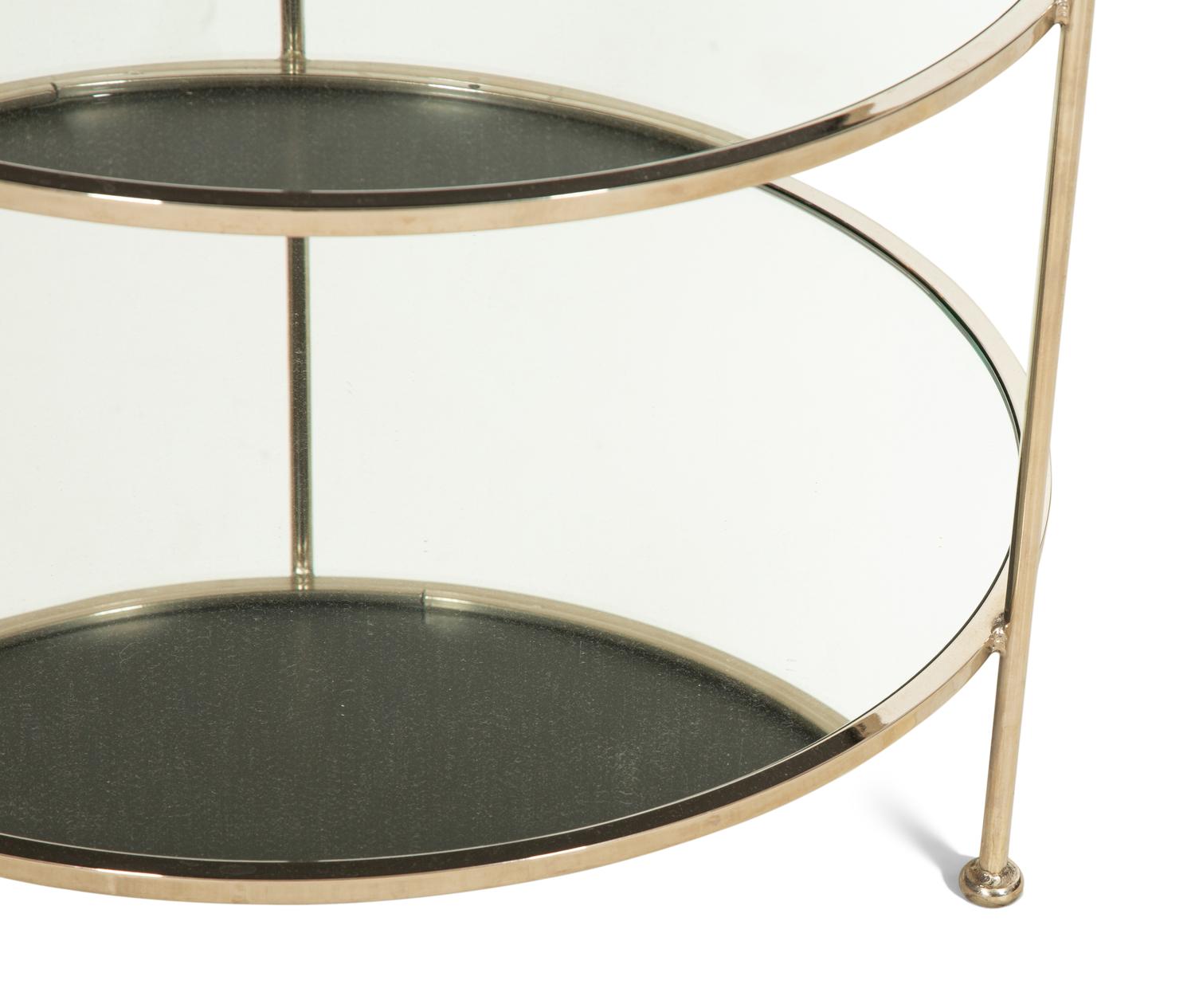 A Contemporary Mirrored Three-Tier Table