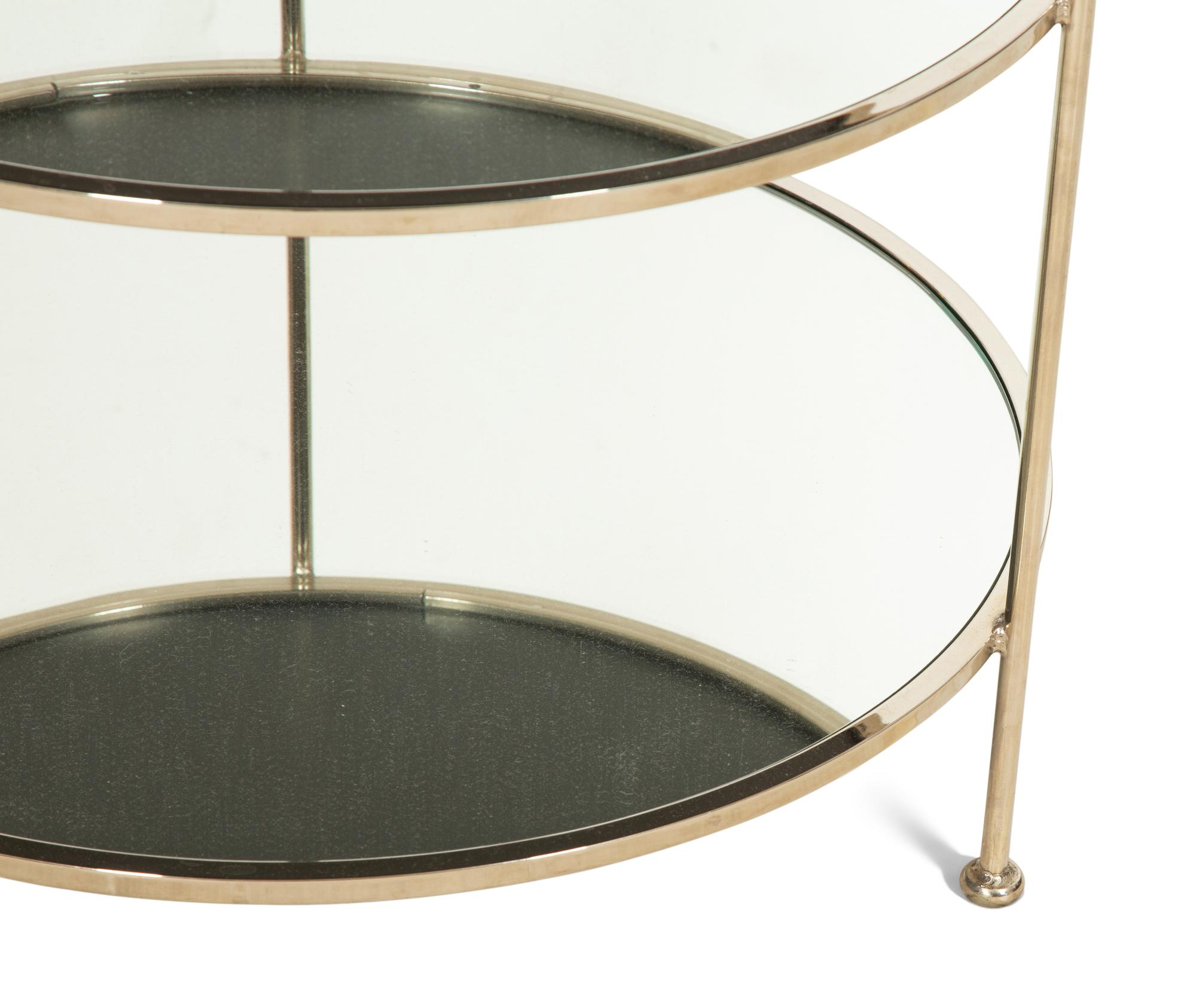 A Contemporary Mirrored Three-Tier Table