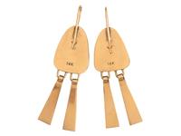 14K Gold and Turquoise Hook Earrings
