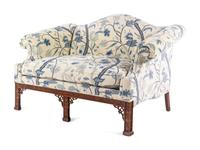A Pair of Chinese Chippendale Style Mahogany Sofas