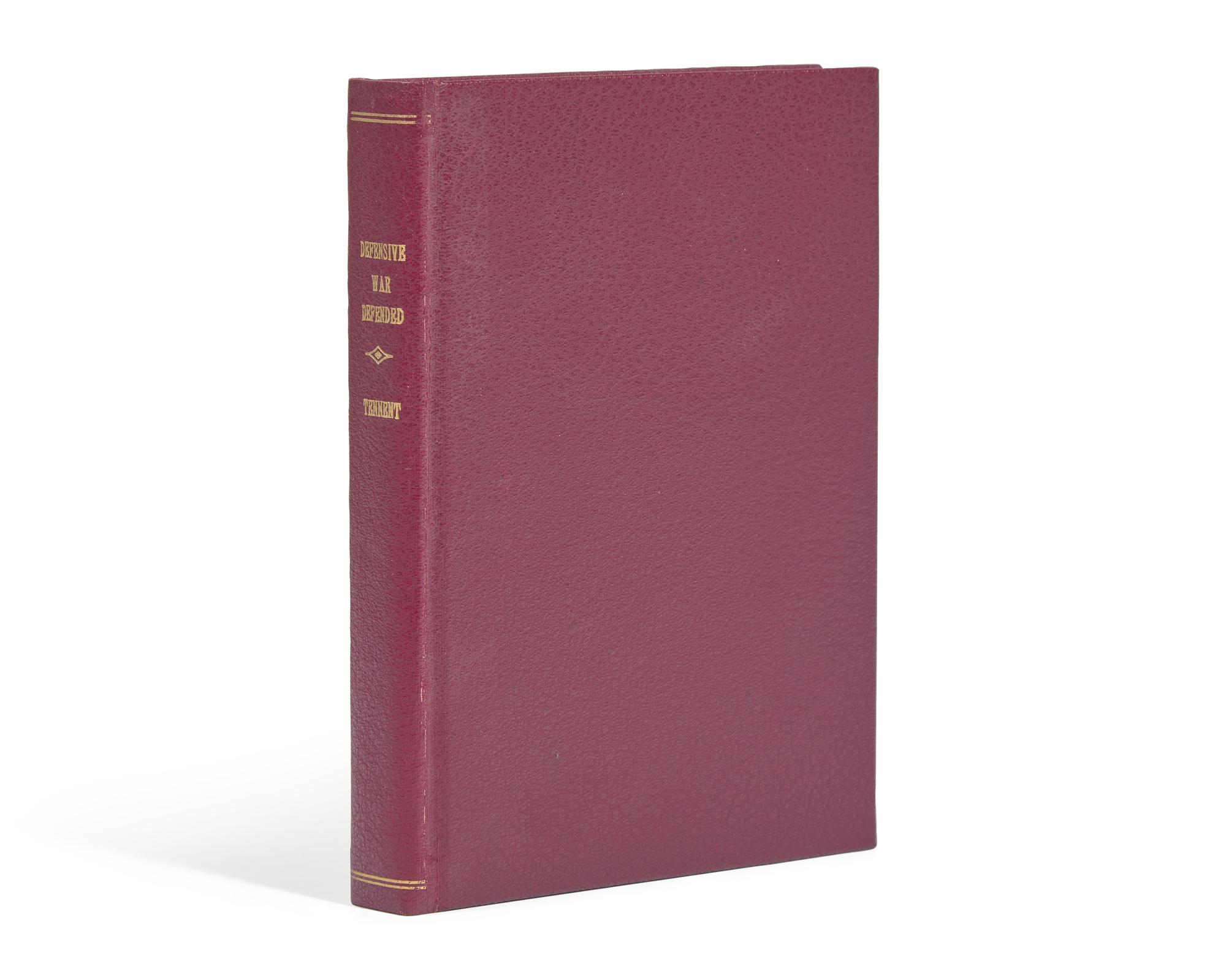 [Americana] [Franklin, Benjamin] Tennent, Gilbert. The Late Association for Defence Farther Encouraged: Or, Defensive War Defended; and Its Consistency with True Christianity Represented. In a Reply to Some Exceptions against War, in a late Composure, intituled, The Doctrine of Christianity, as held by the People called Quakers, vindicated